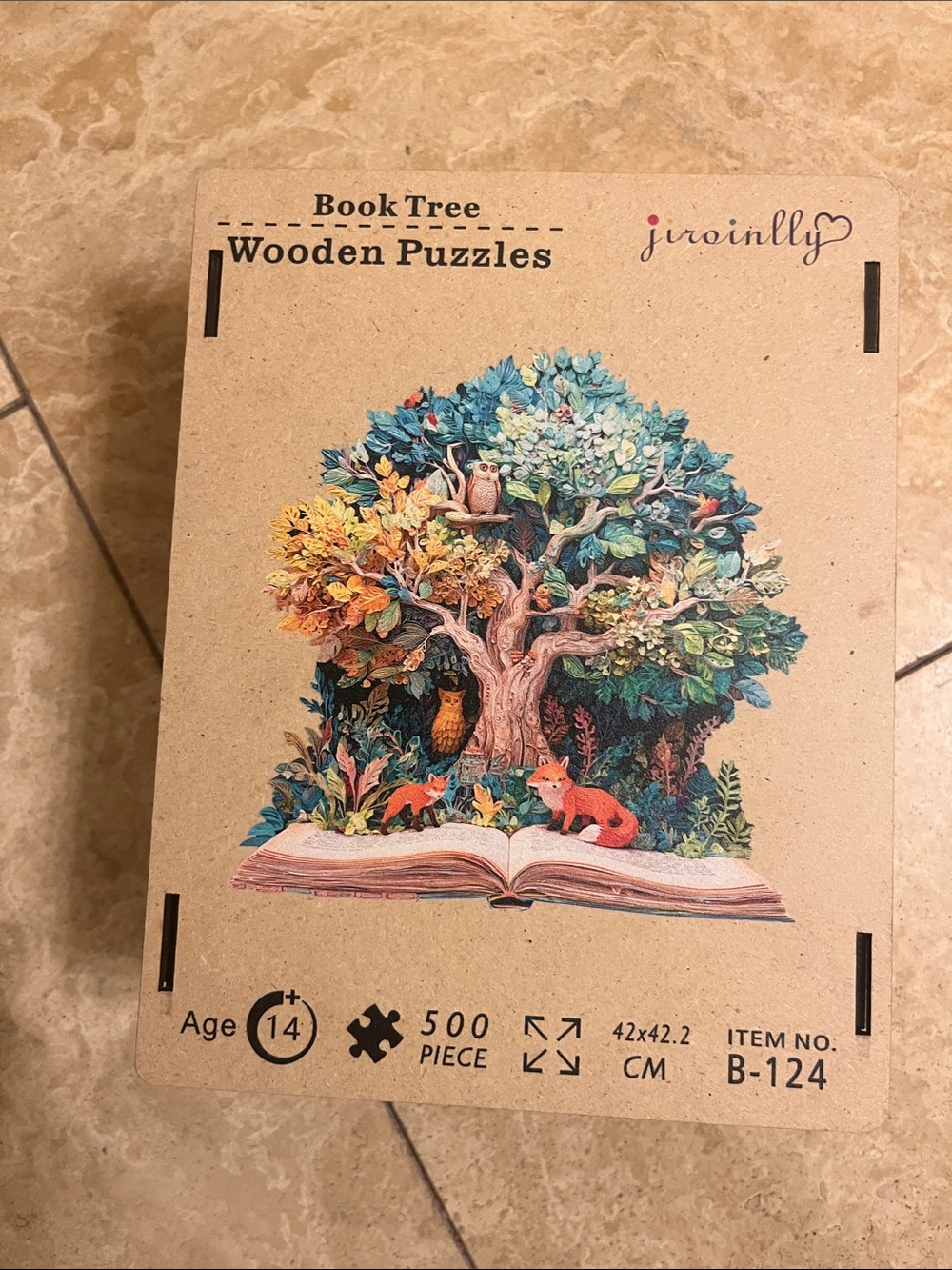 JIroinlly Wooden Book Tree 500-Piece Puzzle — Multicolor